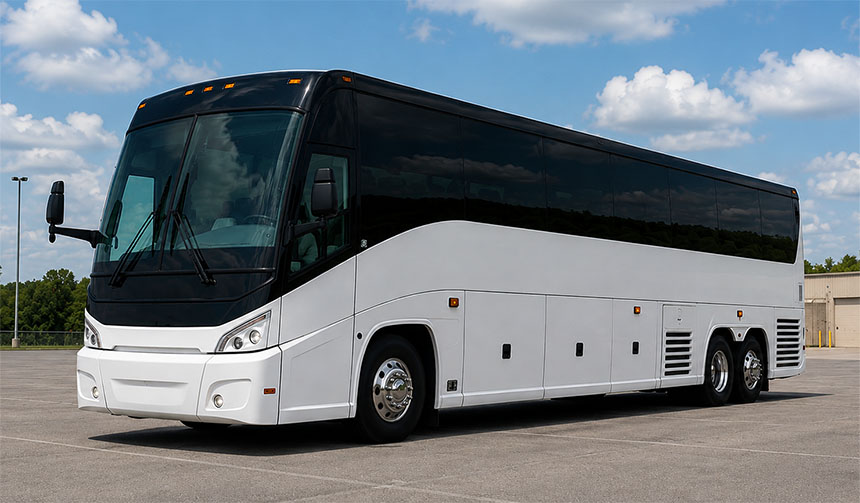 56-passenger charter bus in Washington, DC